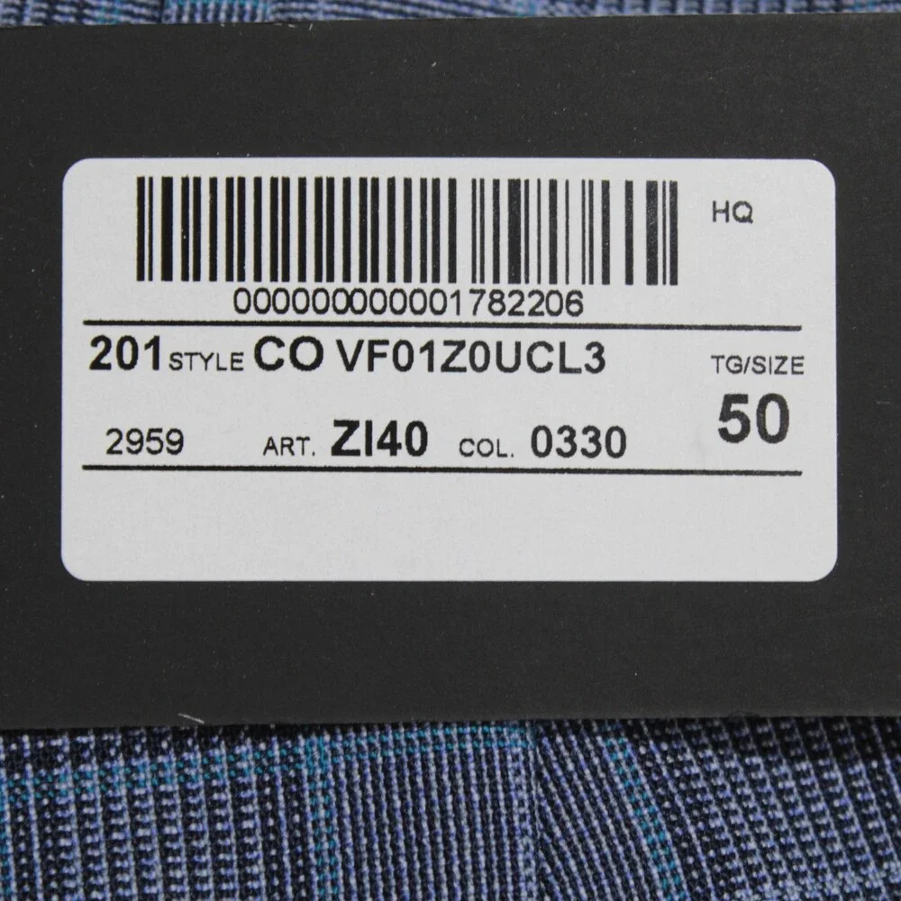 PT Torino NWT Dress Pants Size 50 (US 34) Slim Fit Super 110's Blue Plaid Wool